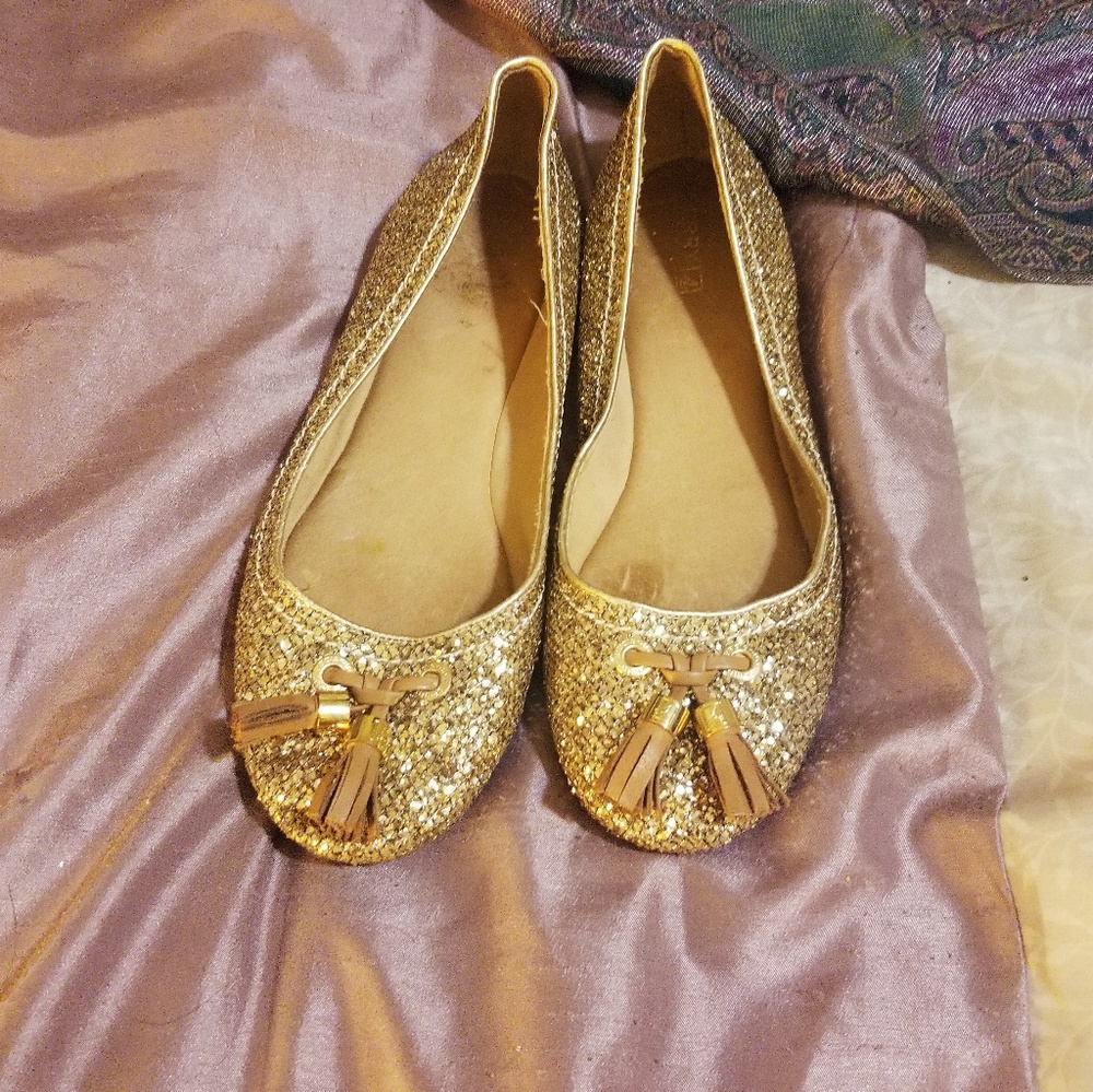 Sperry Top-Sider Gold Glitter Bliss Flats